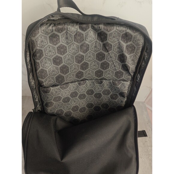 2017 ThinkGeek D&D Rolltop Backpack Bag of Holding Black Dungeons & Dragons Rare - Picture 6 of 12